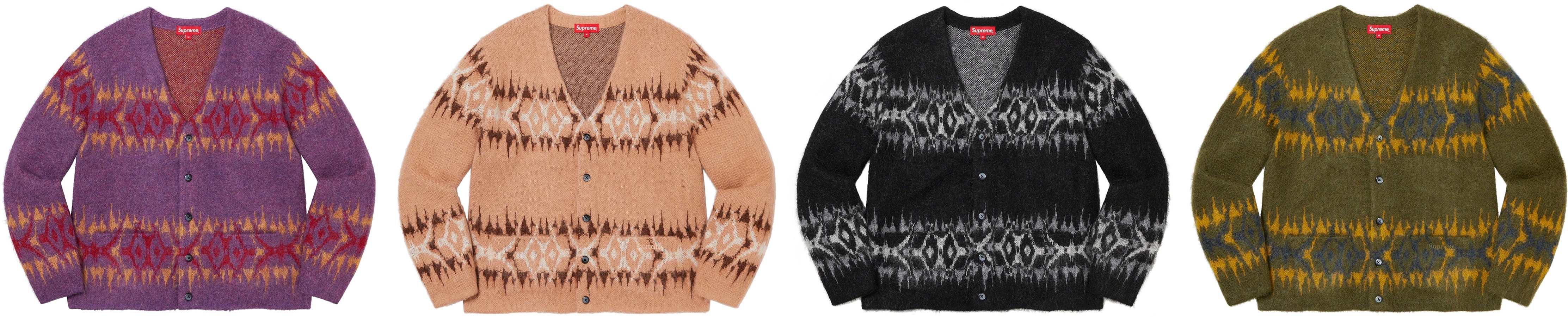 Abstract Stripe Cardigan